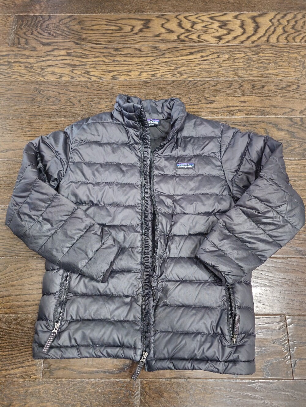 Patagonia Puffer Down Coat, Size L, Black,